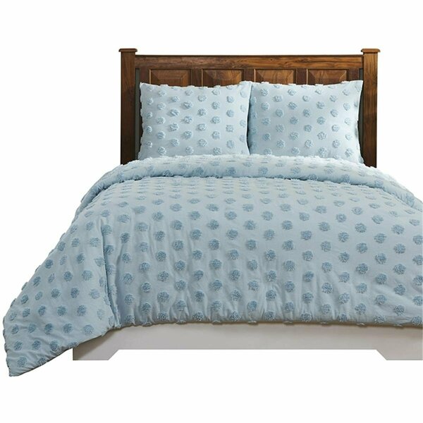 Better Trends Athenia Collection 100% Cotton King Comforter Set in Blue QUATKIBL
